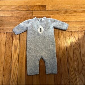 Bonpoint Baby EUC 100% Cashmere One Piece Romper Sz 6 Mo